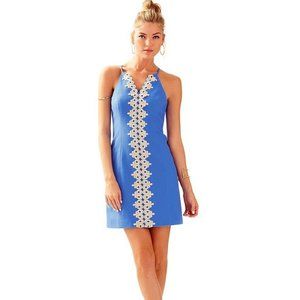 Lilly Pulitzer Pearl Blue Gold shift dress - 4